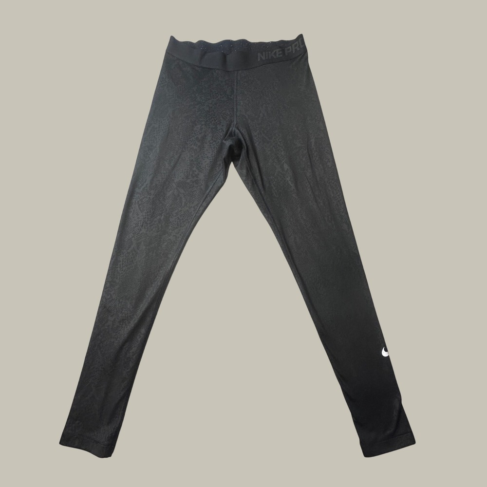 Nike Leggings Womens Small Nike Pro Black Snakeskin Pattern Athletic Workout